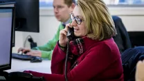 Woman using a phone