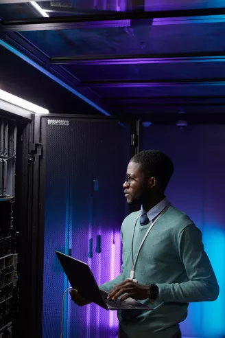 Man using laptop