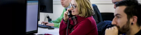 Woman using a phone